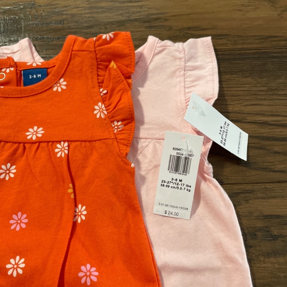 New 2 pack ruffle bubble romper set size 3-6 months - Picture 4 of 9